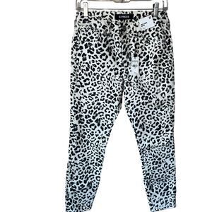 Express Leopard Print Ankle Legging Mid Rise Stretch Jeans Women’s size 2S